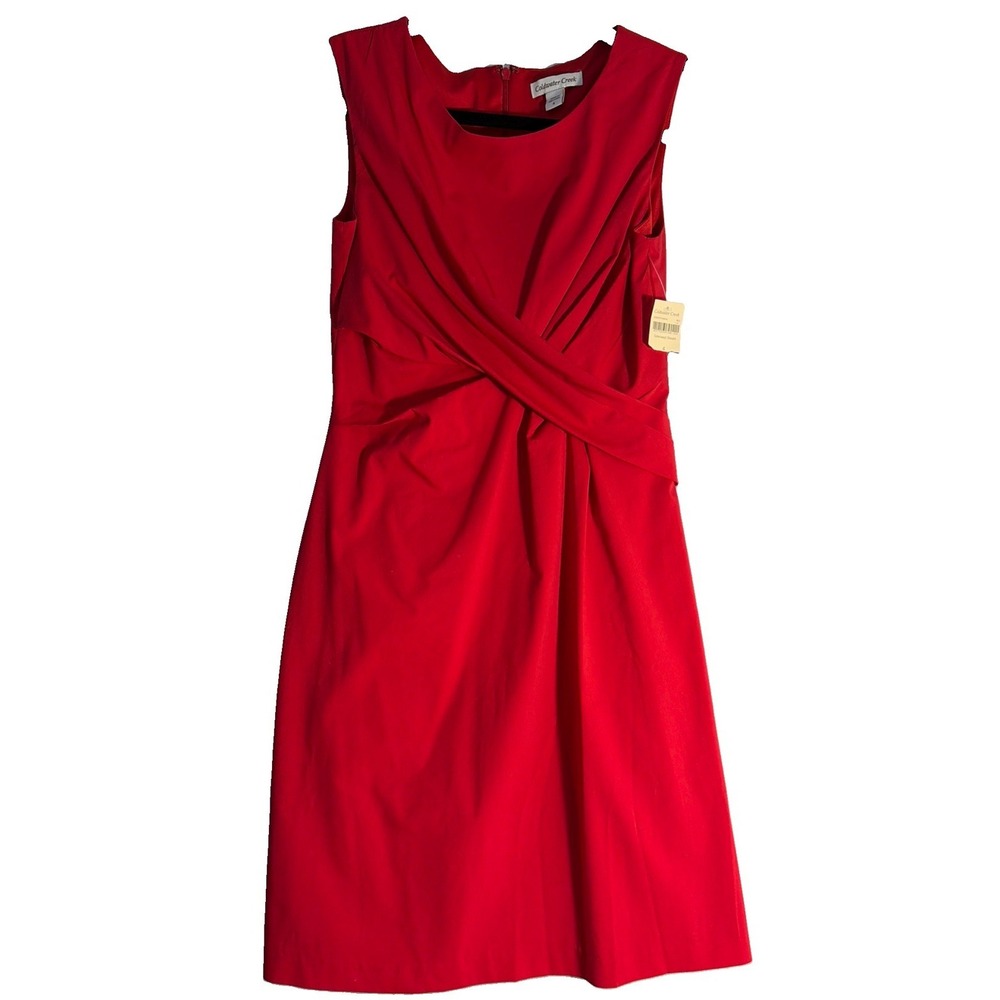 Women's sheath dress size 4 Sleeveless, Summer Party, July 4th Cotton Blend, NWT